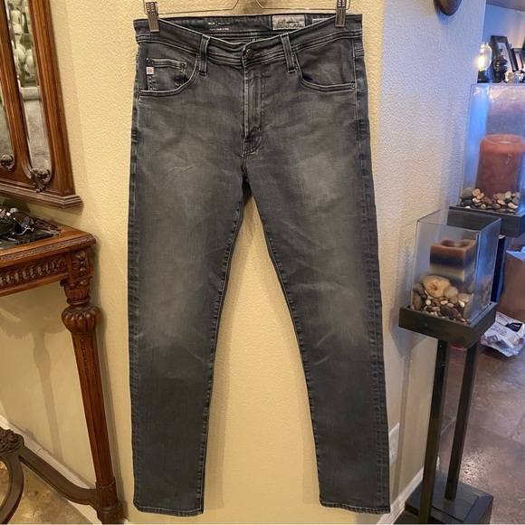 AG Men Light Gray Tellis Modern Slim AG-ED Stretchy Denim Size 31x33